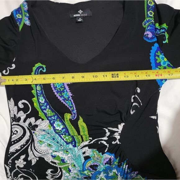 Ronni nicole paisley dress sz 6 3/4 Sleeves - Picture 7 of 8